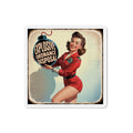 Pinup Girl Holding Bomb- Magnet