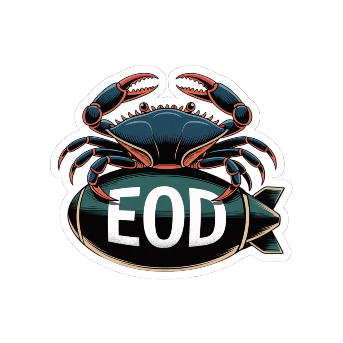 EOD Bomb & Crab Laptop Decal