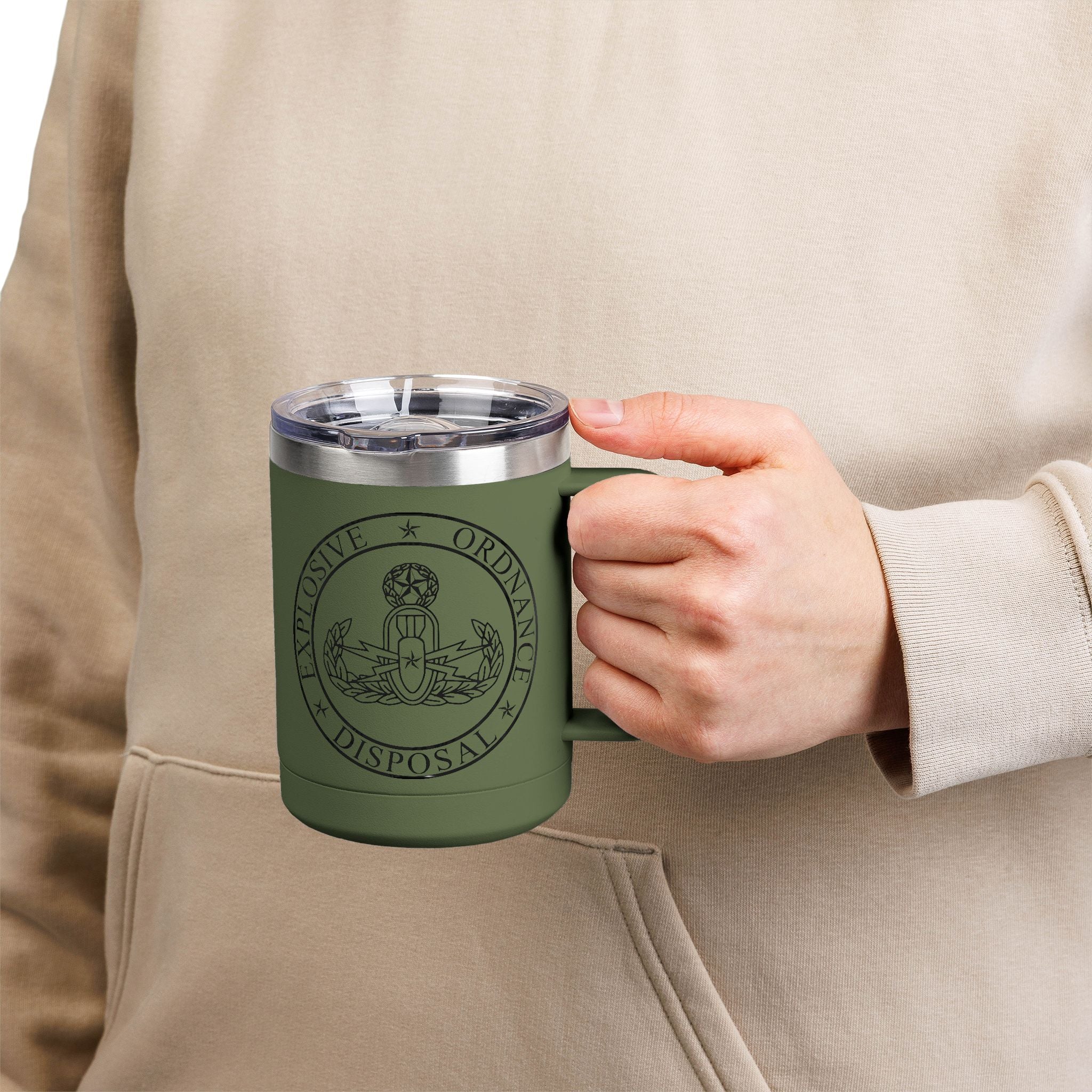 15oz Tumbler Mug — Explosive Ordnance Disposal (EOD) Emblem Coffee Tumbler