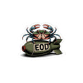 EOD Bomb & Crab Laptop Decal- Green & Blue
