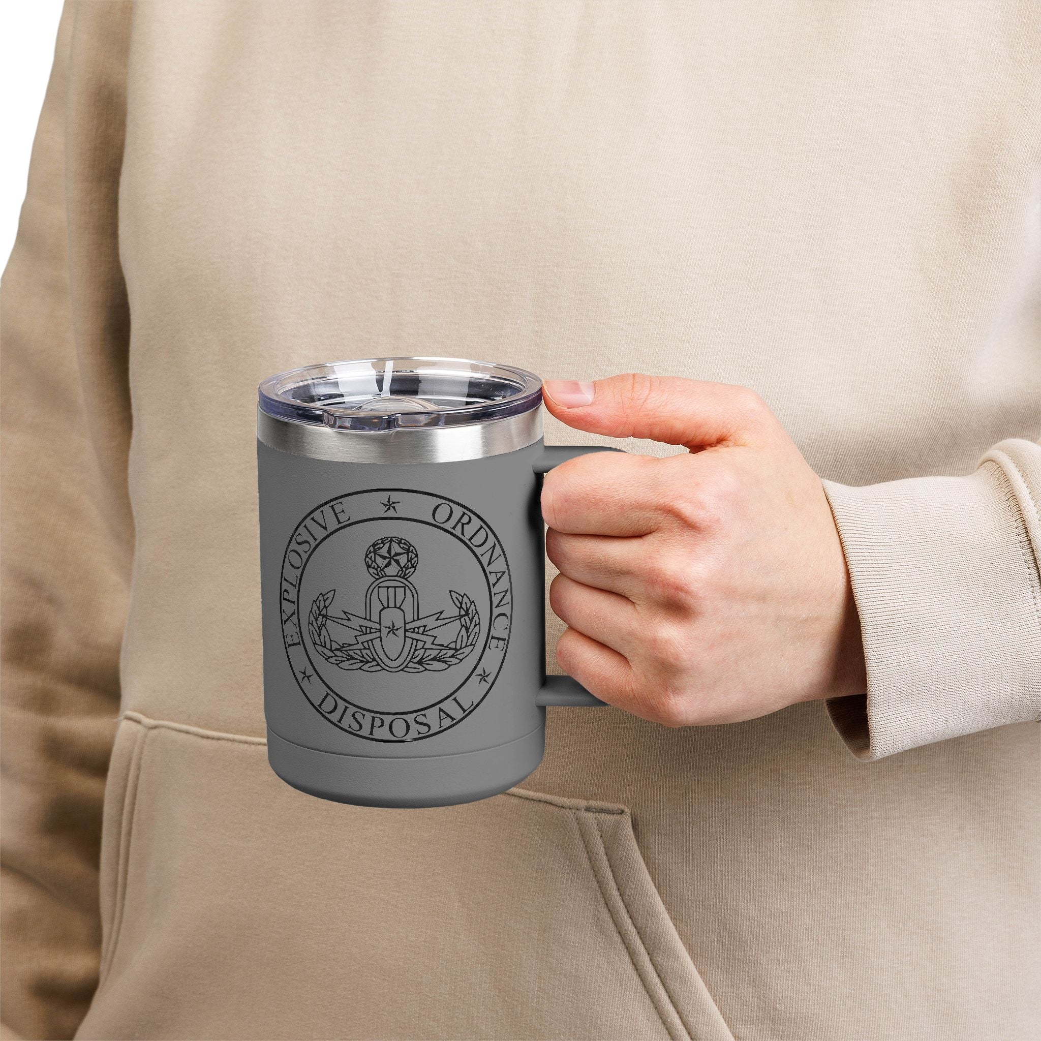 15oz Tumbler Mug — Explosive Ordnance Disposal (EOD) Emblem Coffee Tumbler