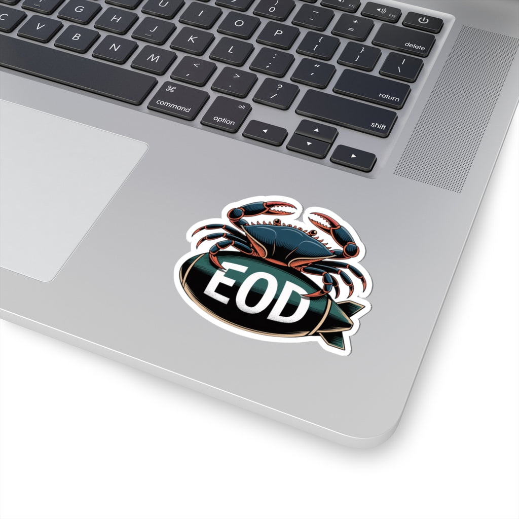 EOD Bomb & Crab Laptop Decal