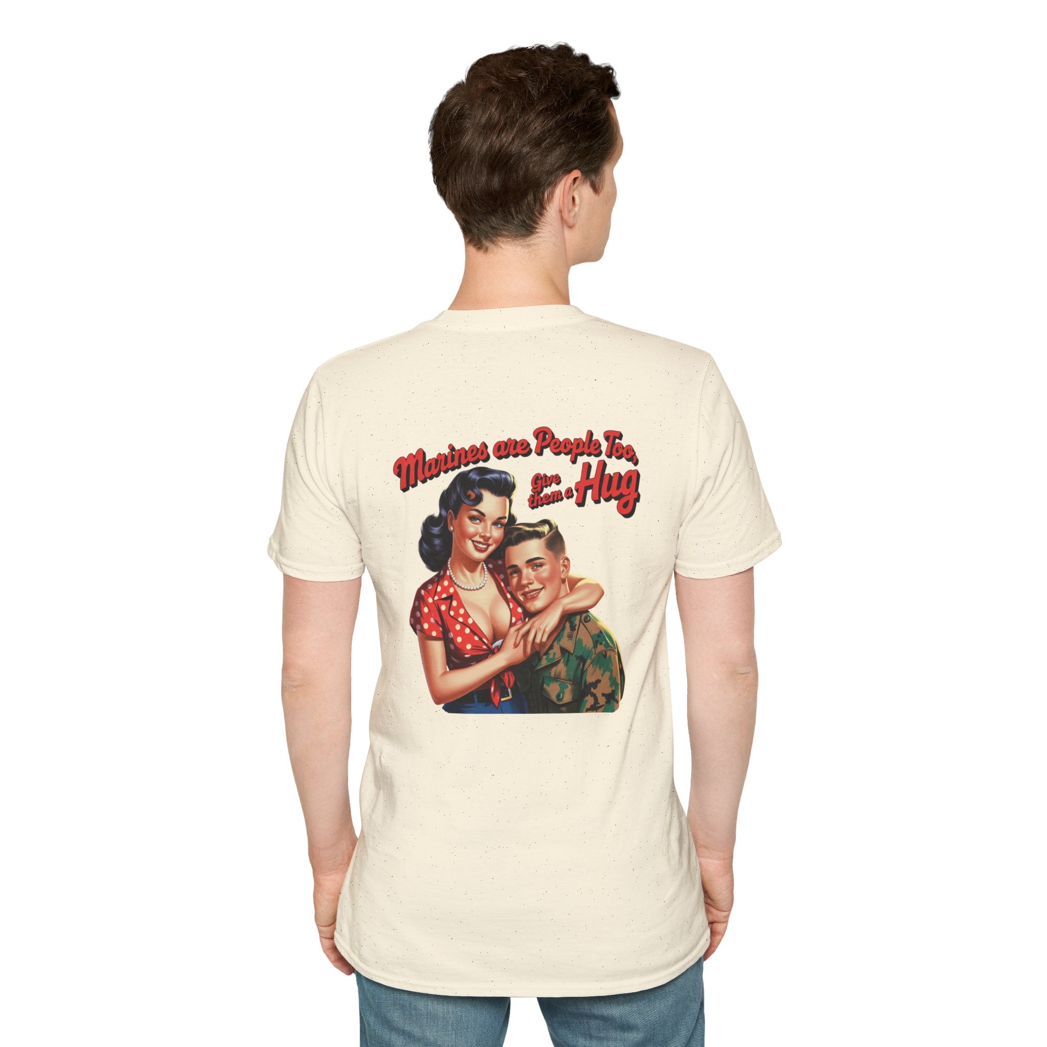 USMC Vintage Retro Military T-Shirt — "Marines are People Too"