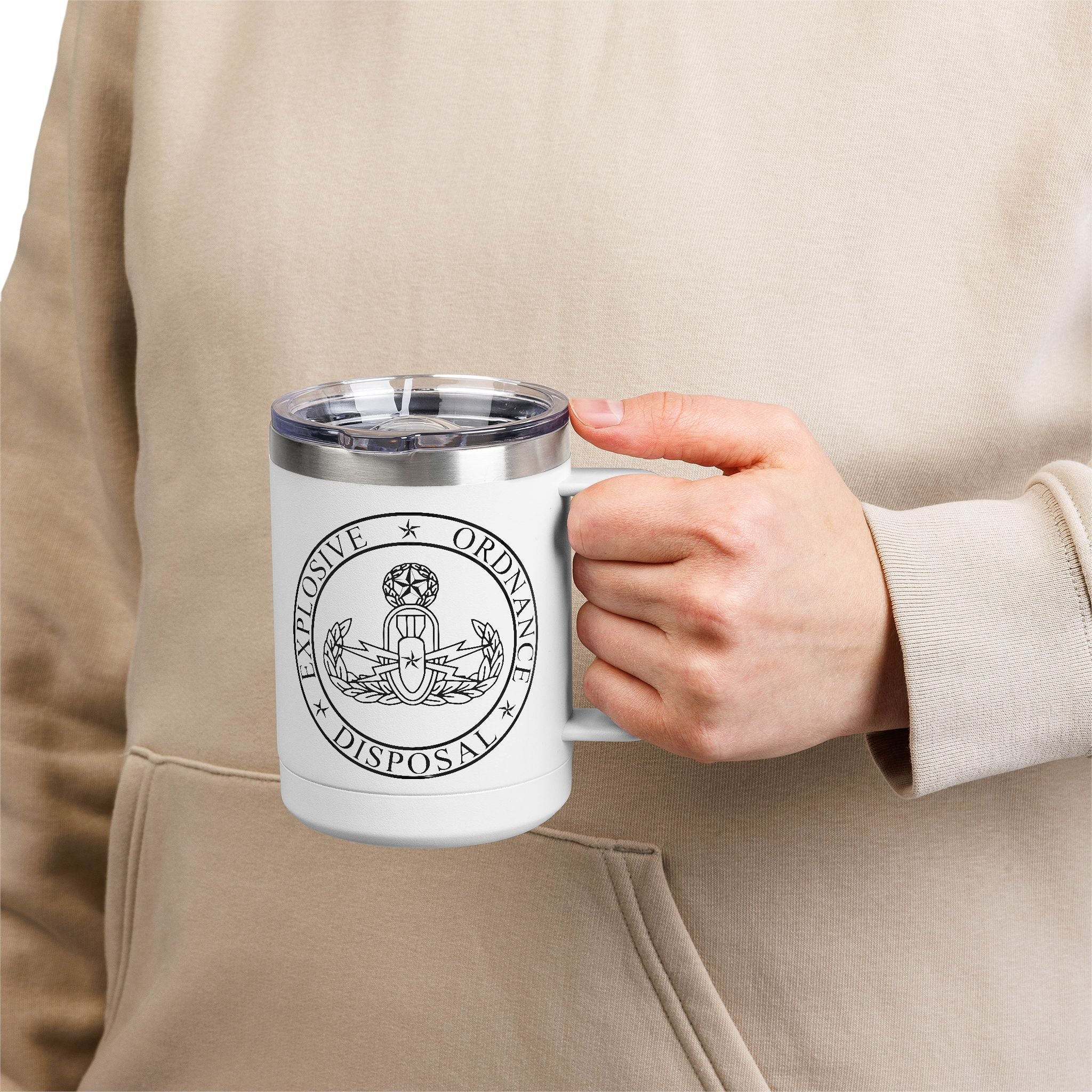 15oz Tumbler Mug — Explosive Ordnance Disposal (EOD) Emblem Coffee Tumbler